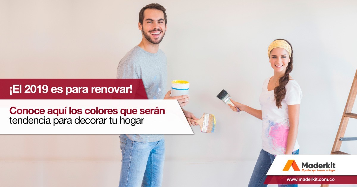 Este 2019 renueva tu hogar con los colores que serán tendencia en decoración